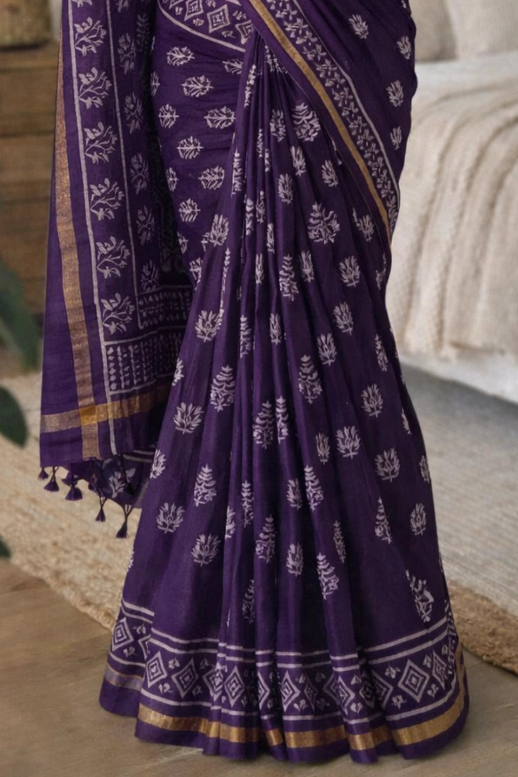 Jaipuri Handloom Art Silk Saree with Print